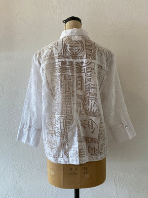 china pattern through shirt
