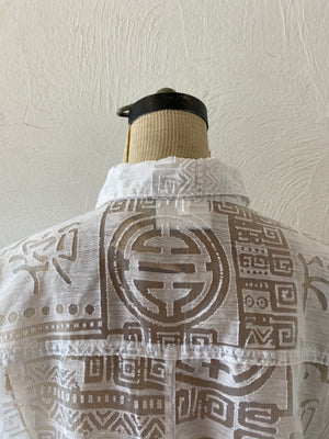 china pattern through shirt