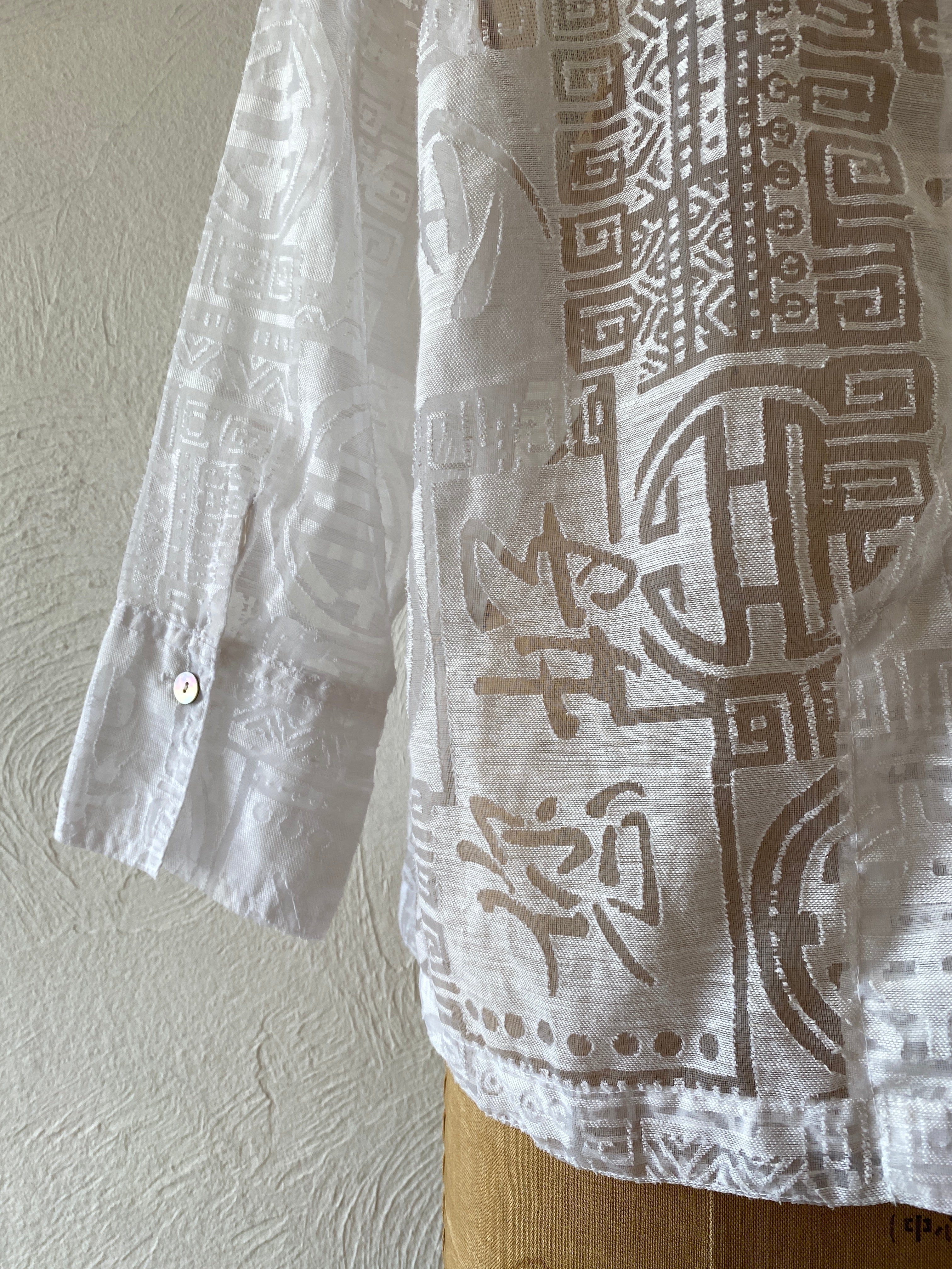 china pattern through shirt