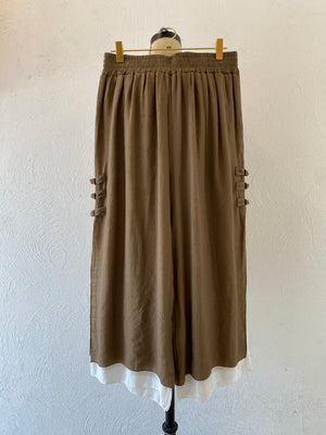 chain linen cotton pants