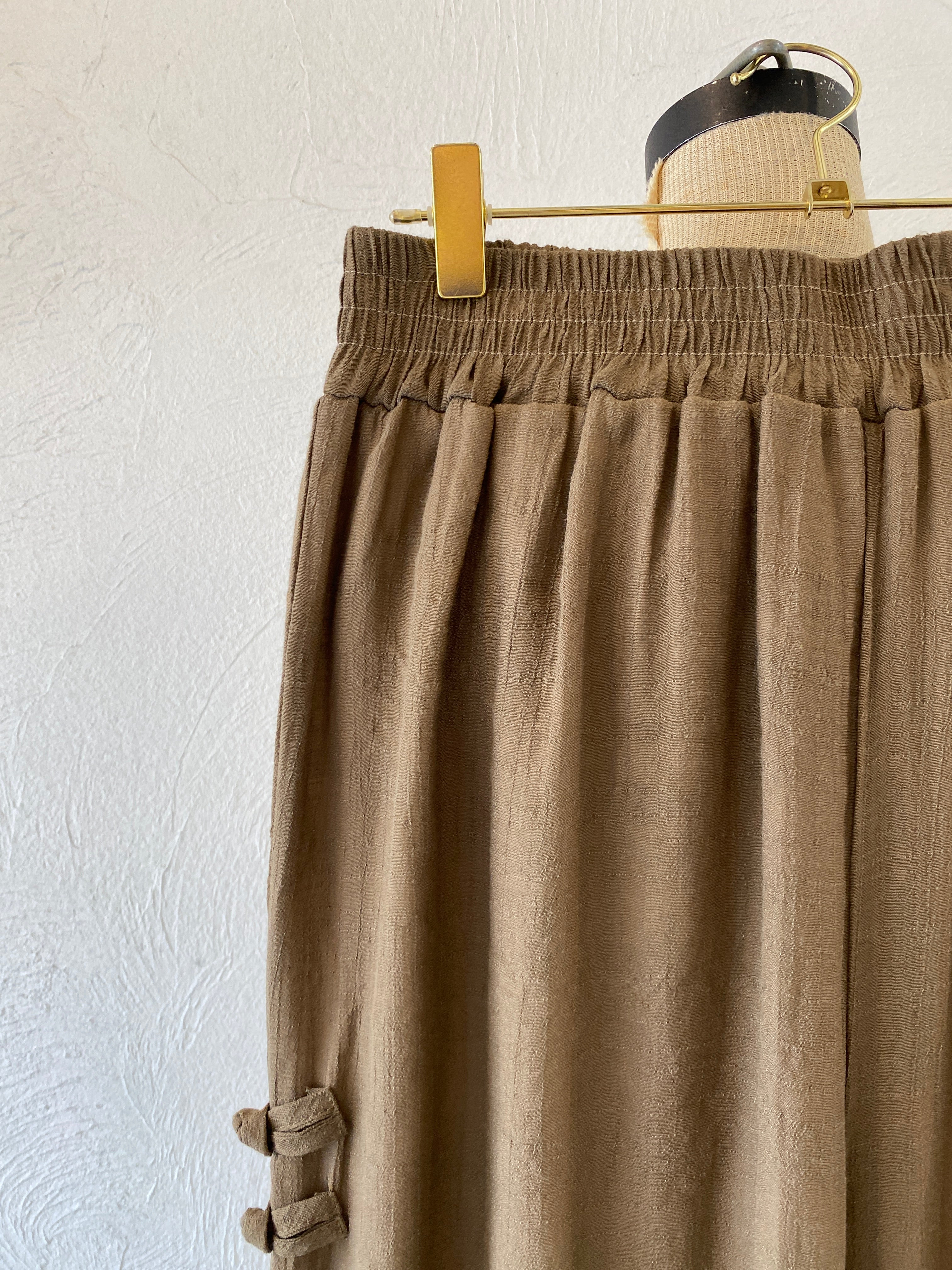 chain linen cotton pants