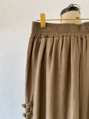 chain linen cotton pants