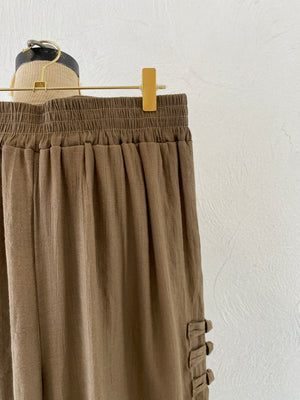 chain linen cotton pants