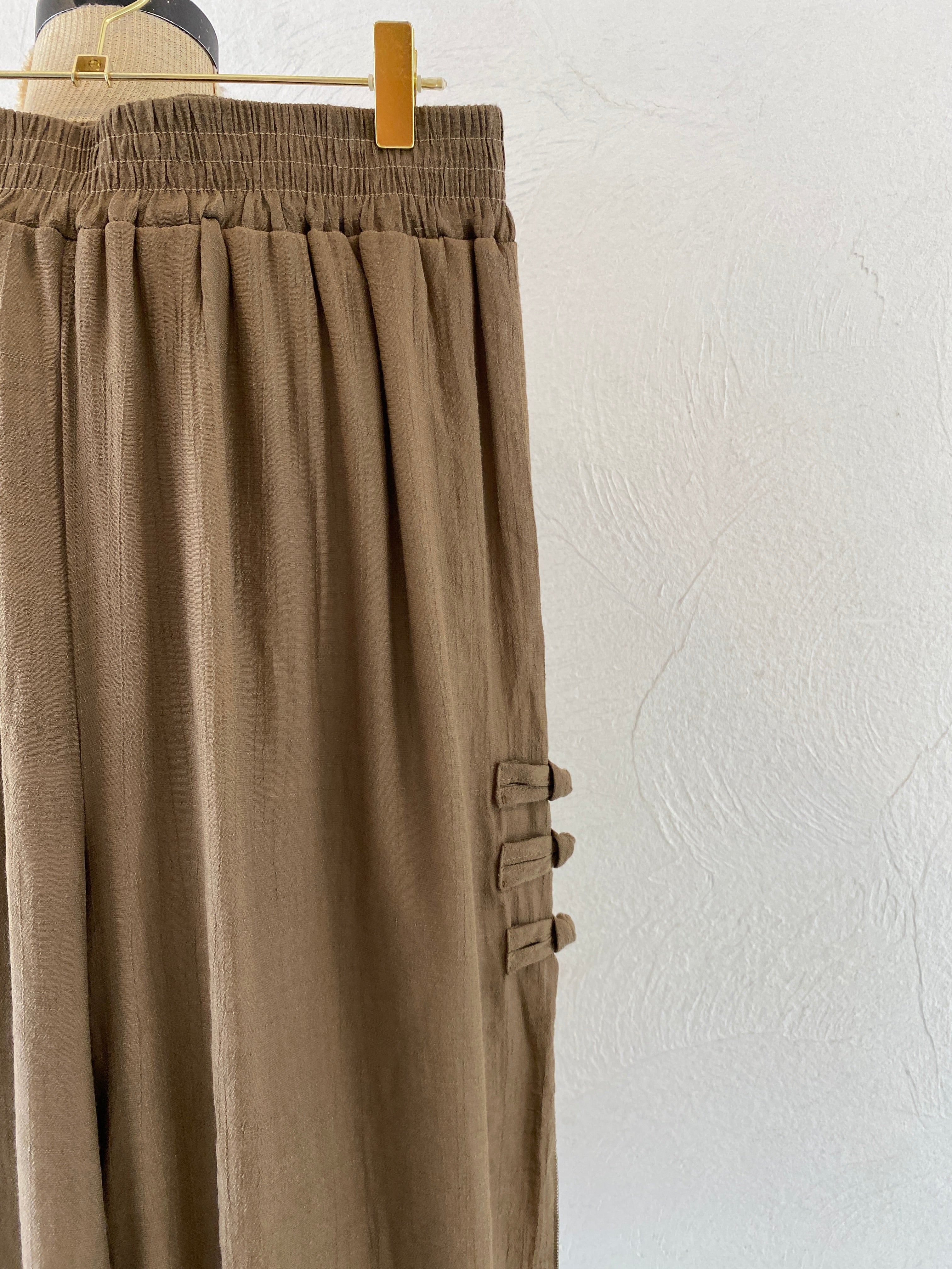 chain linen cotton pants