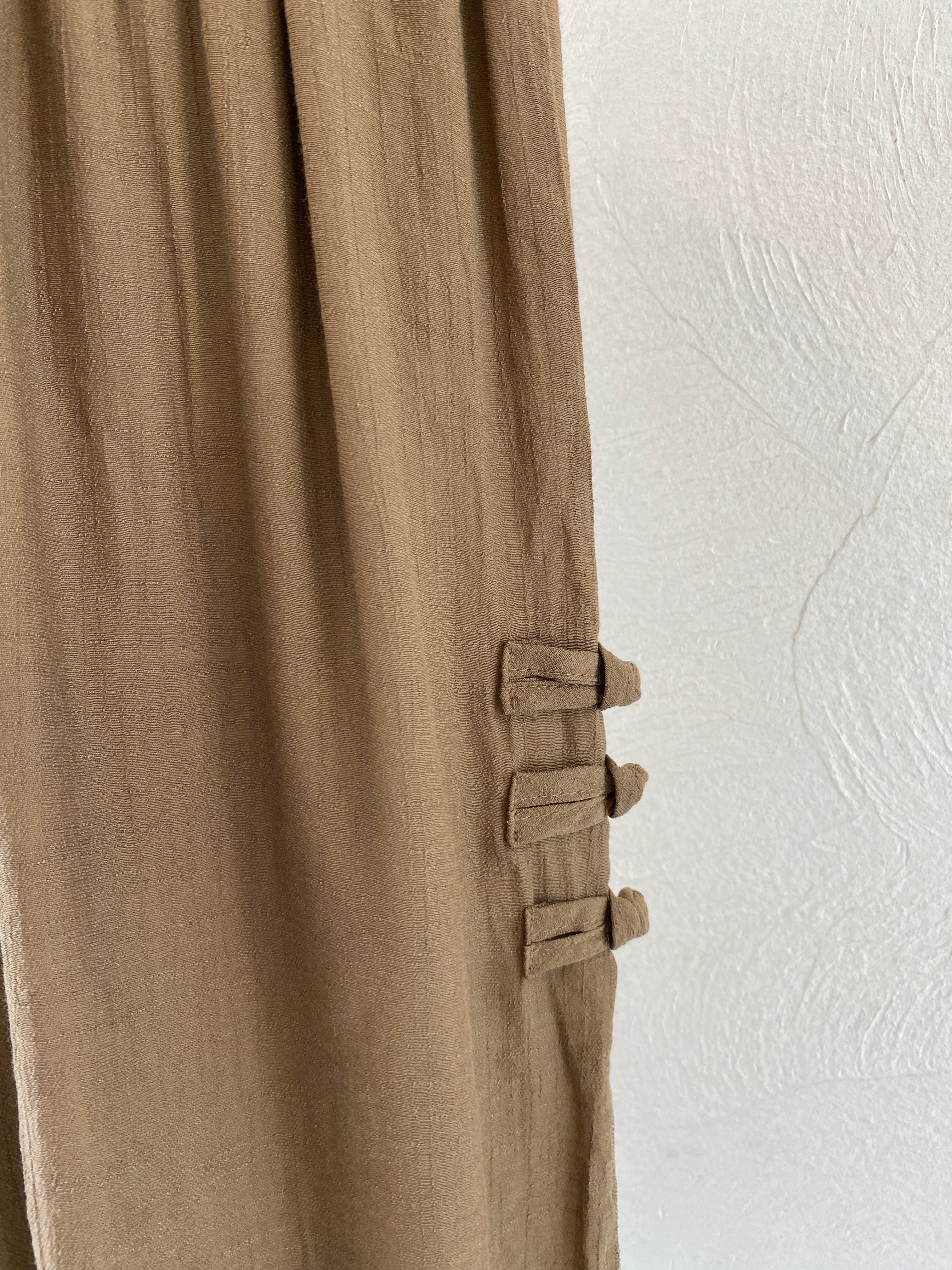 chain linen cotton pants