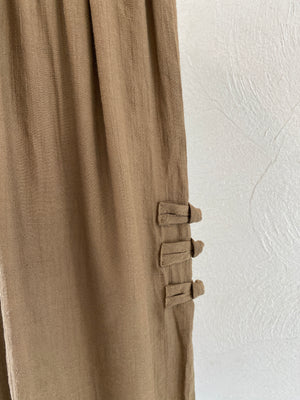 chain linen cotton pants