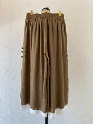 chain linen cotton pants