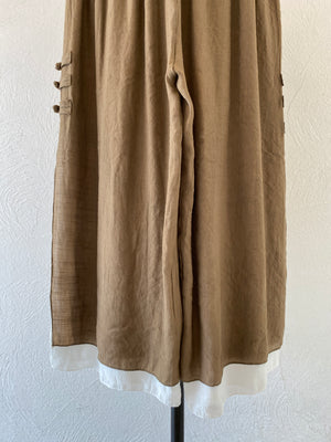 chain linen cotton pants