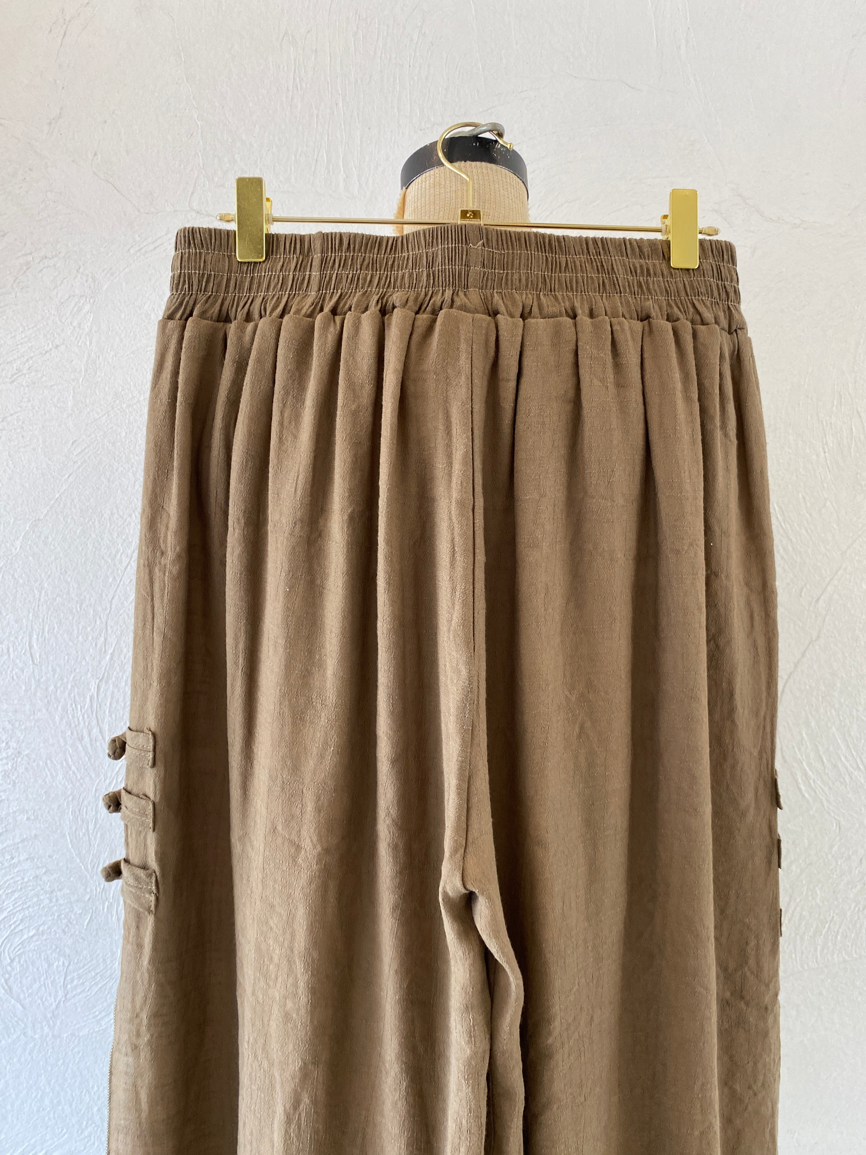 chain linen cotton pants