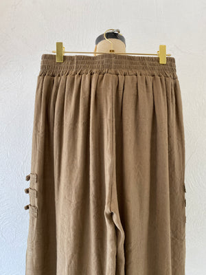 chain linen cotton pants