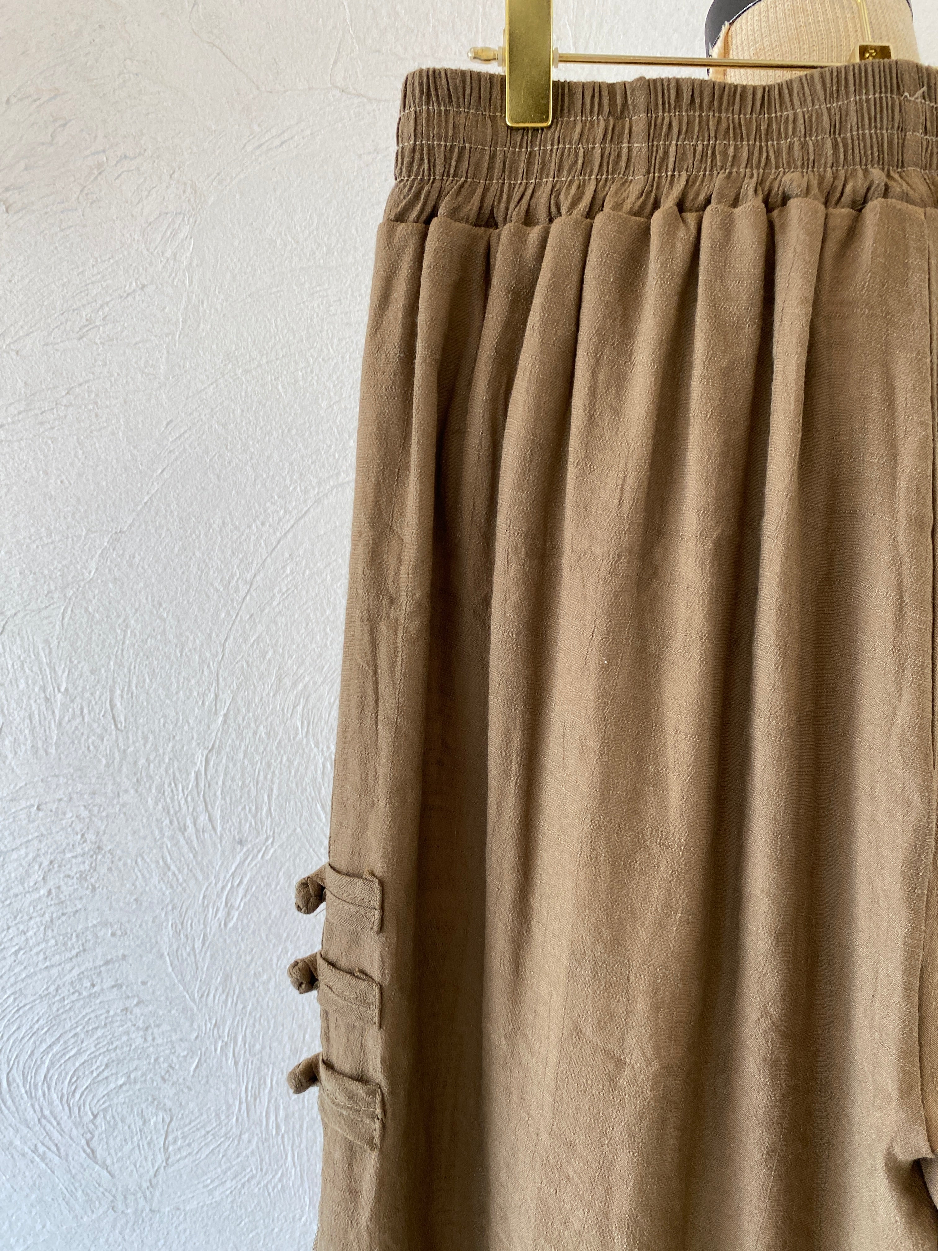 chain linen cotton pants