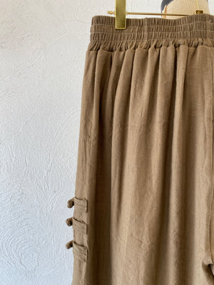 chain linen cotton pants