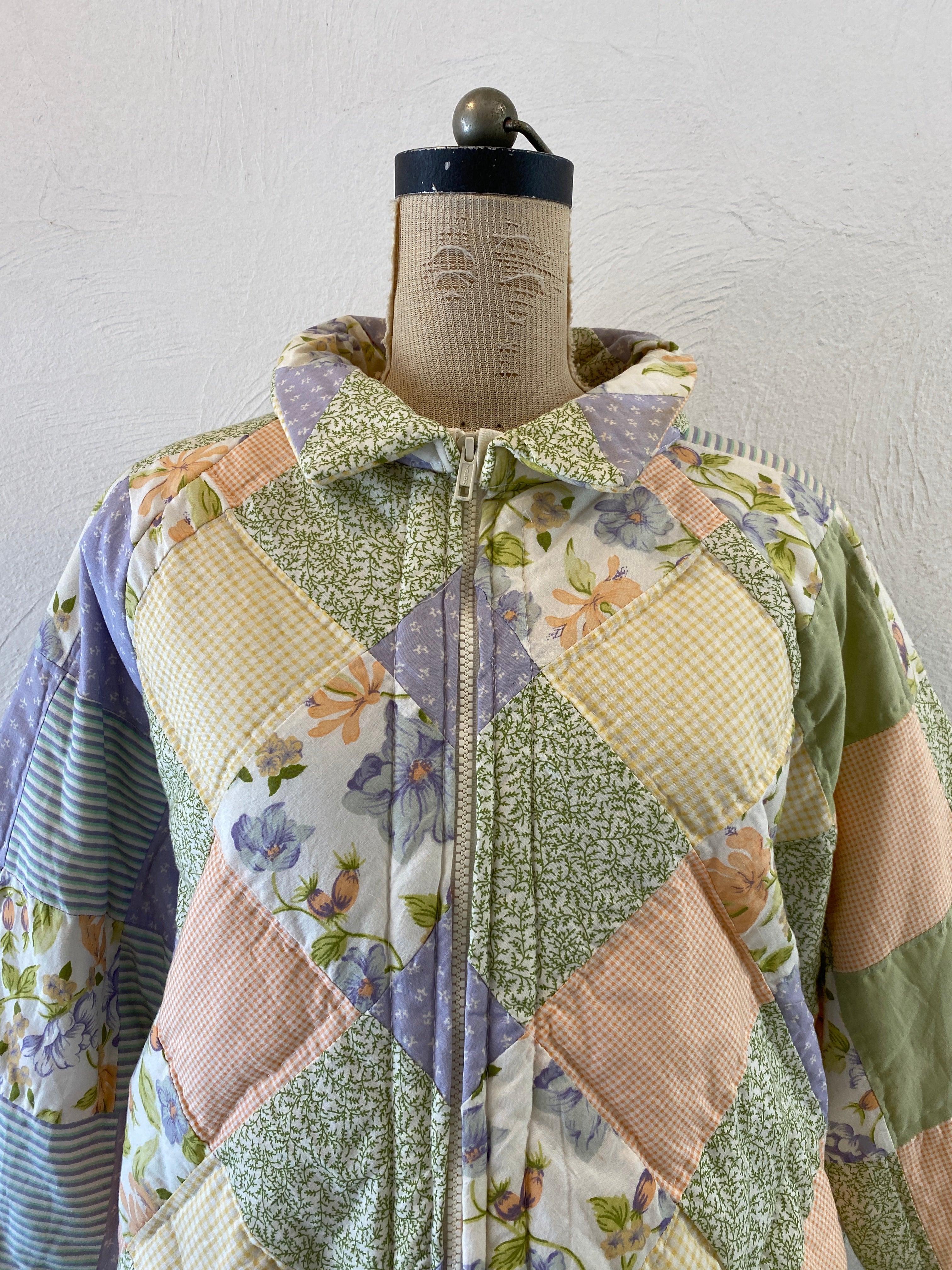 patchwork quilting blouson