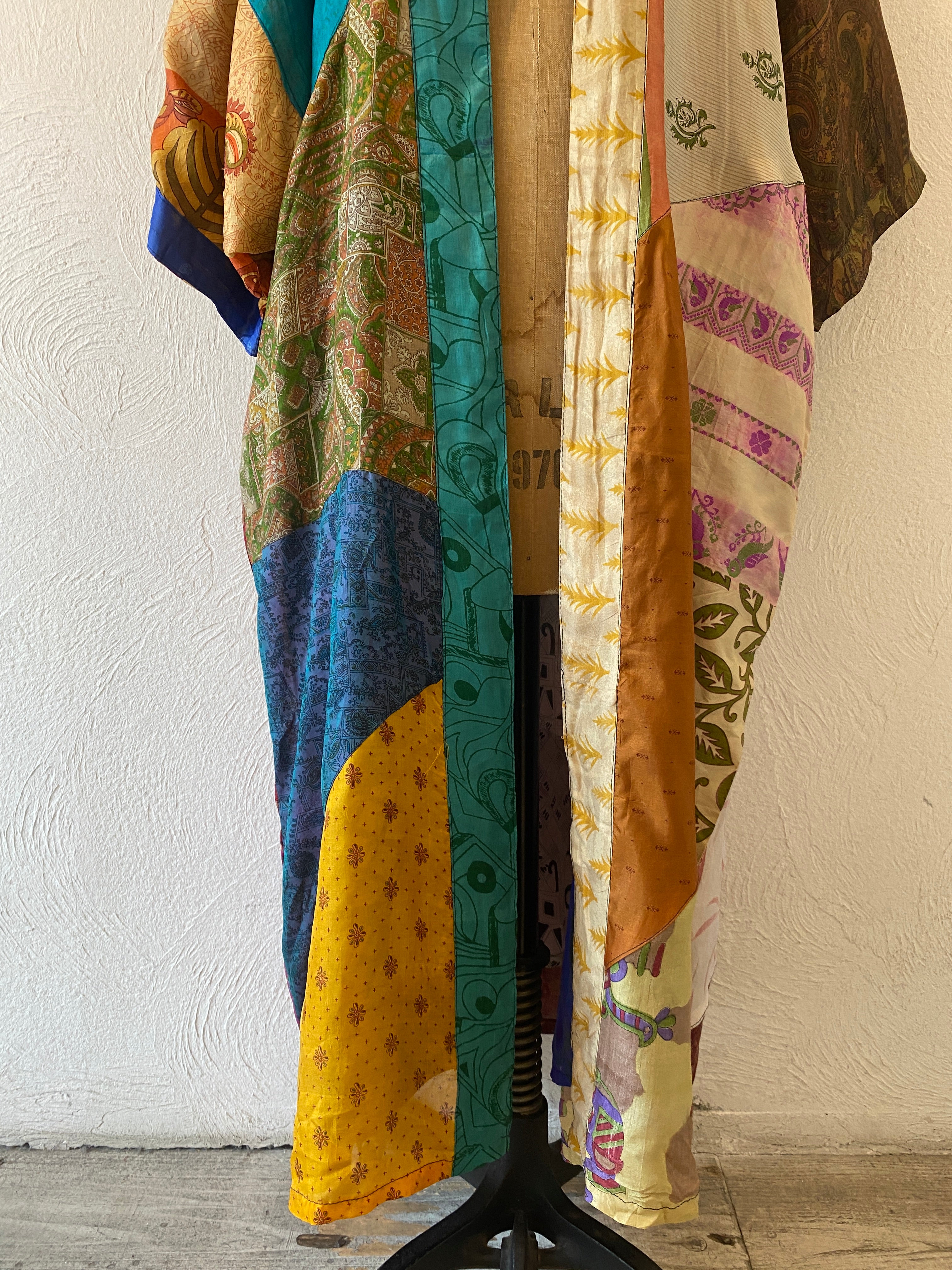 double face silk gown