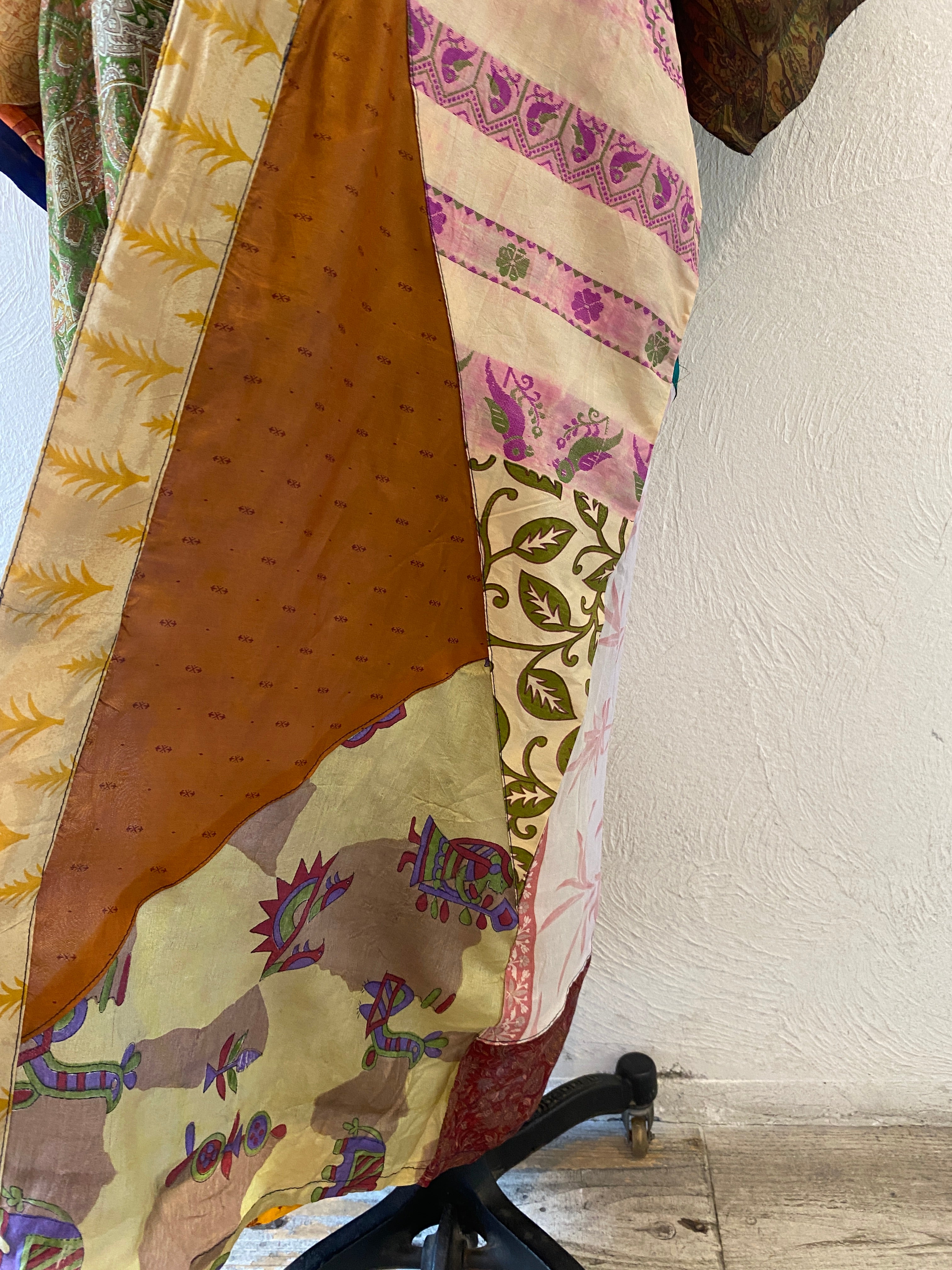 double face silk gown