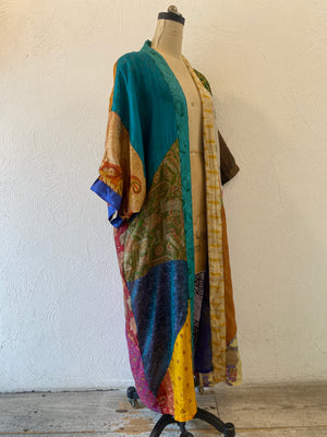 double face silk gown