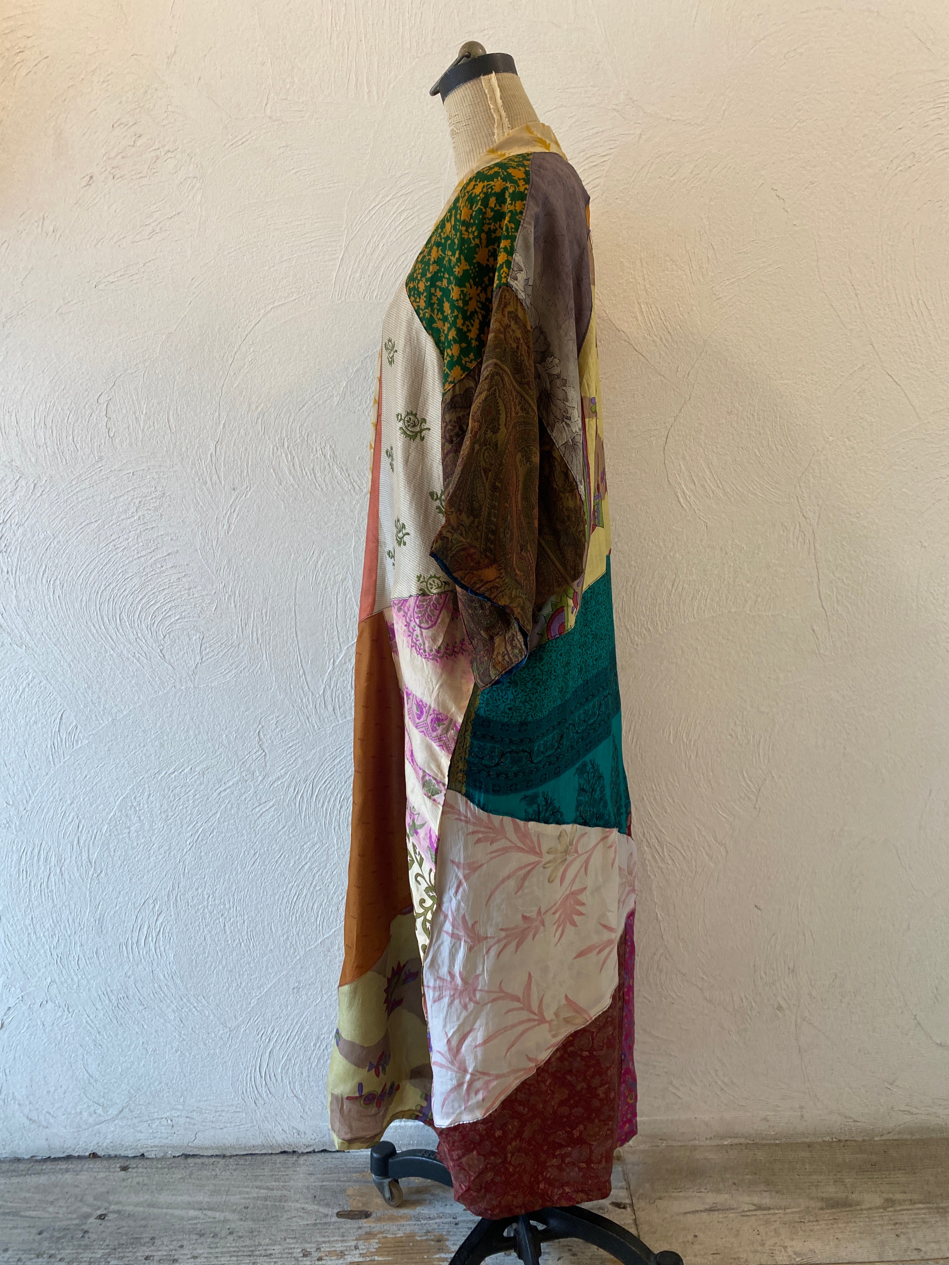double face silk gown