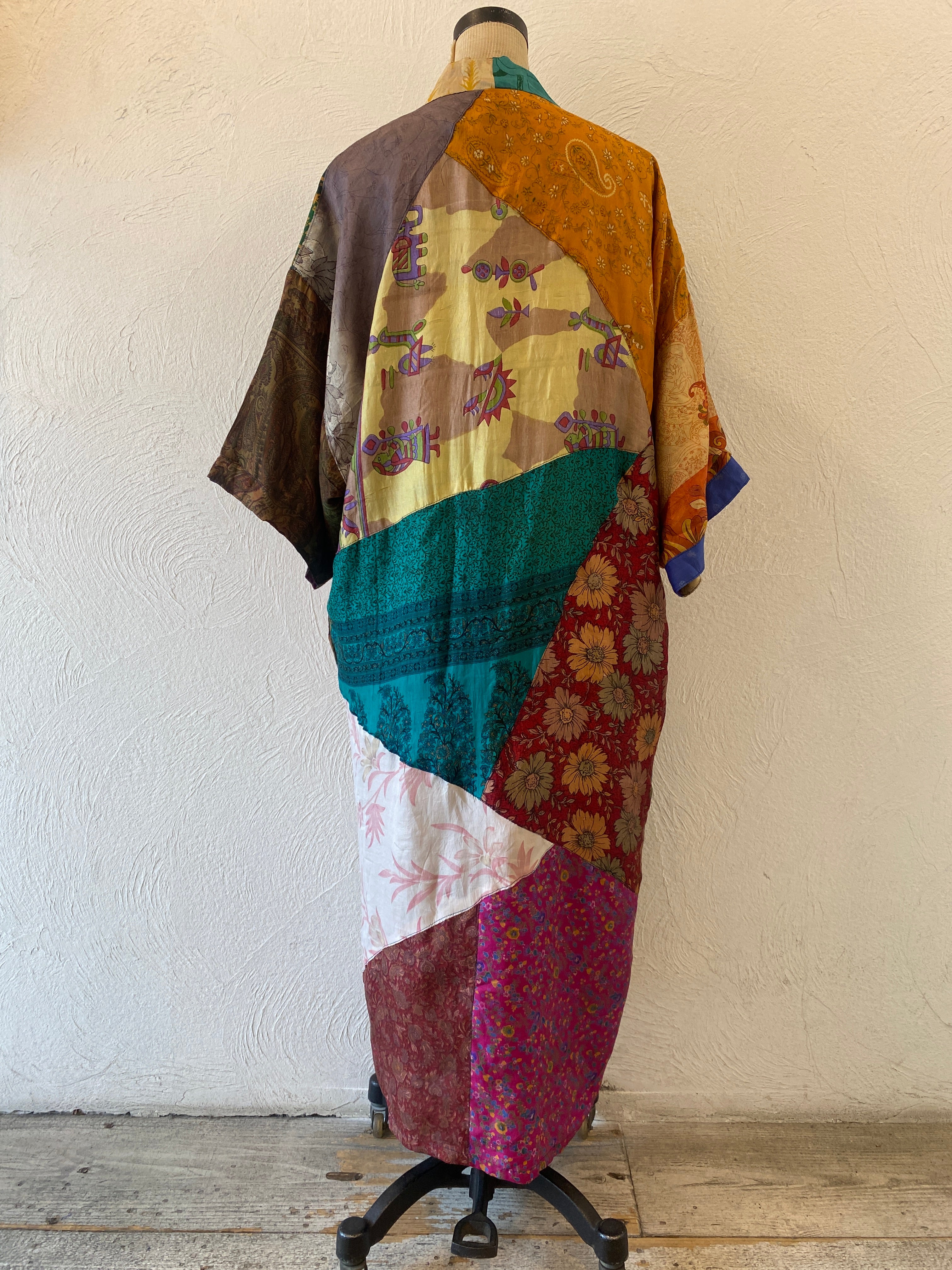 double face silk gown