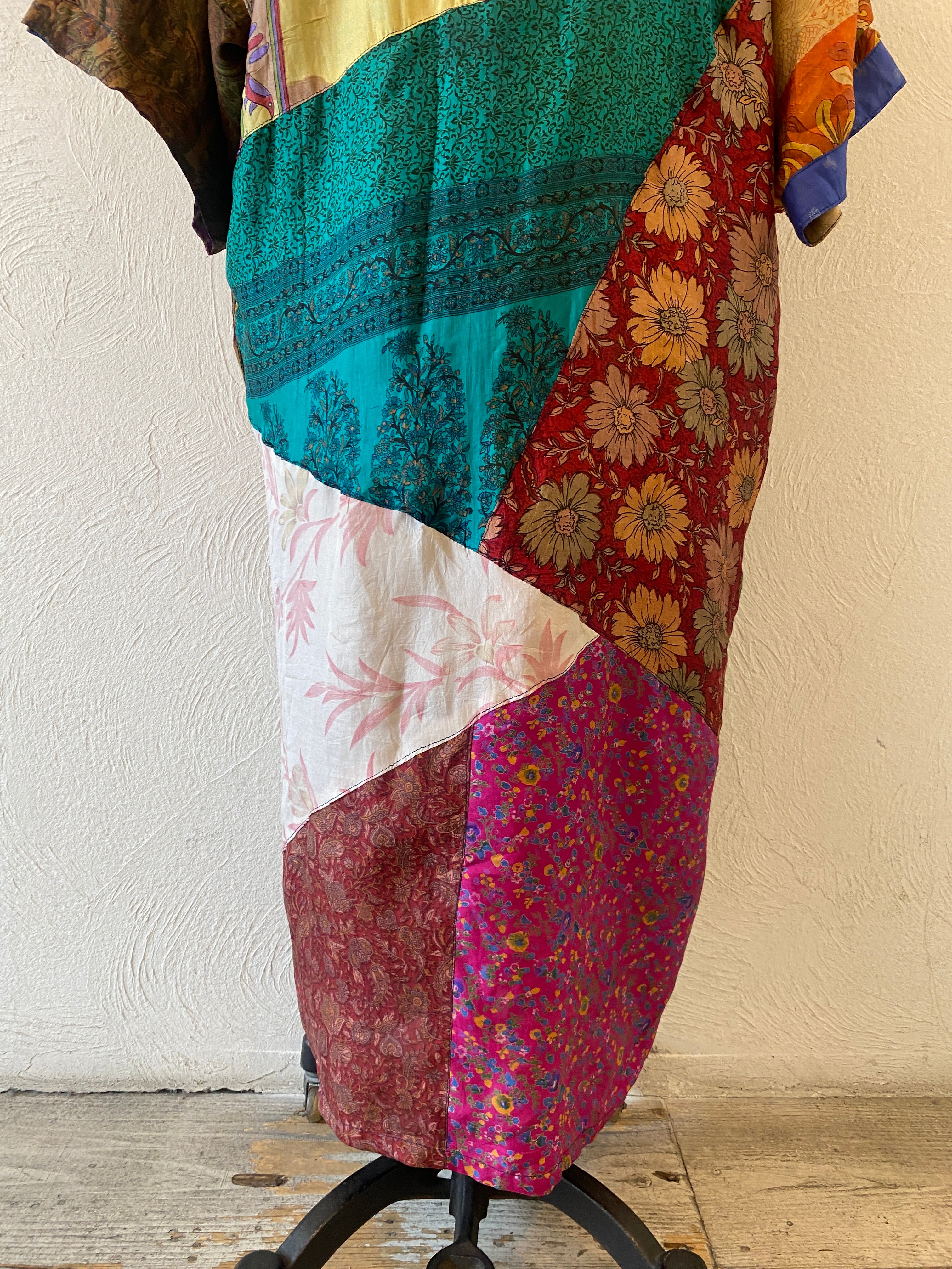 double face silk gown