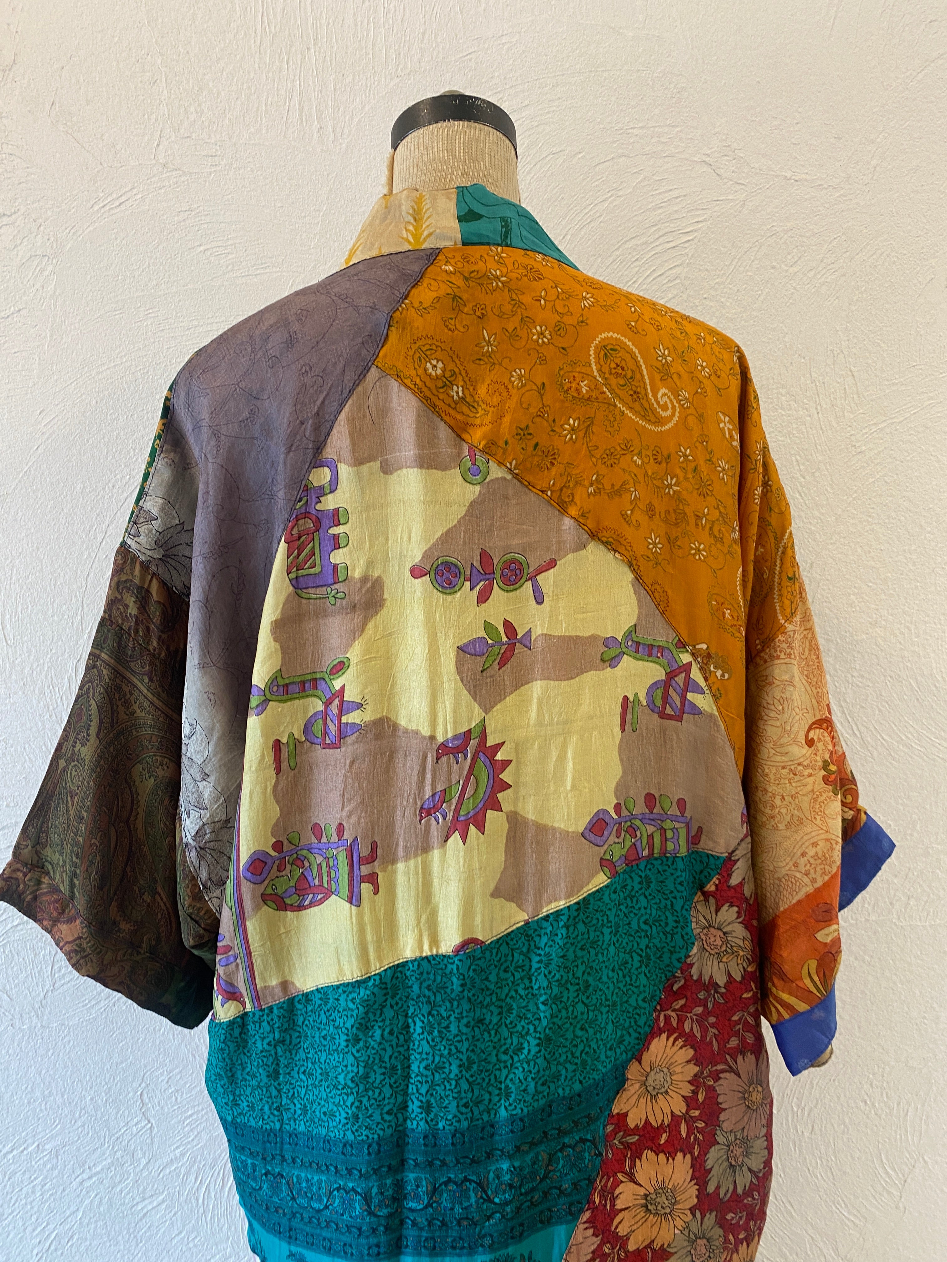 double face silk gown