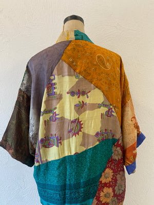 double face silk gown