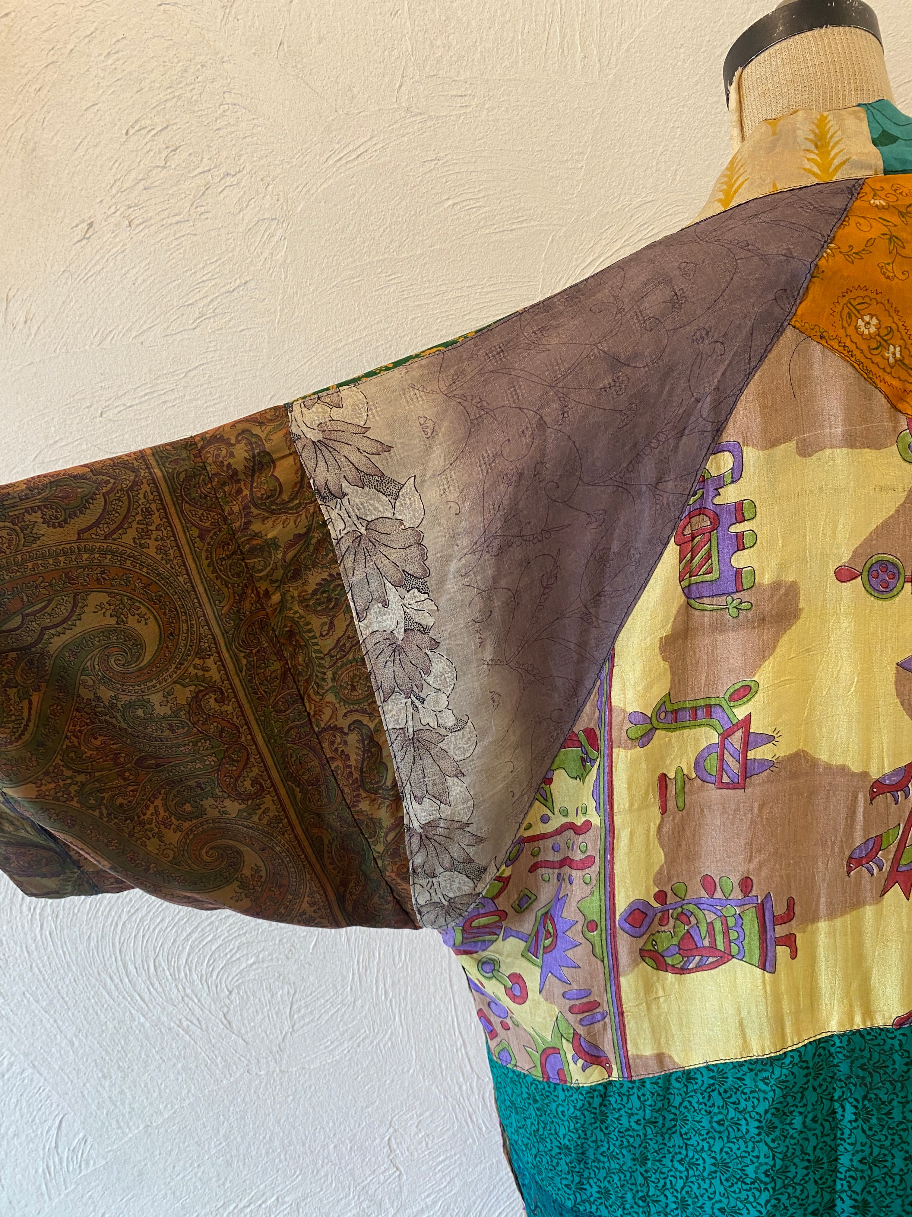 double face silk gown