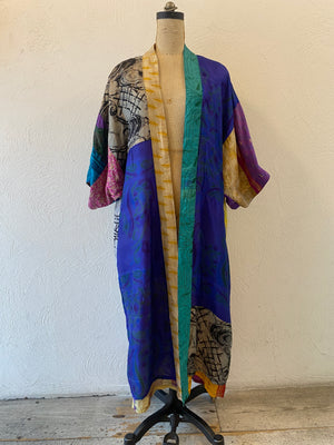 double face silk gown