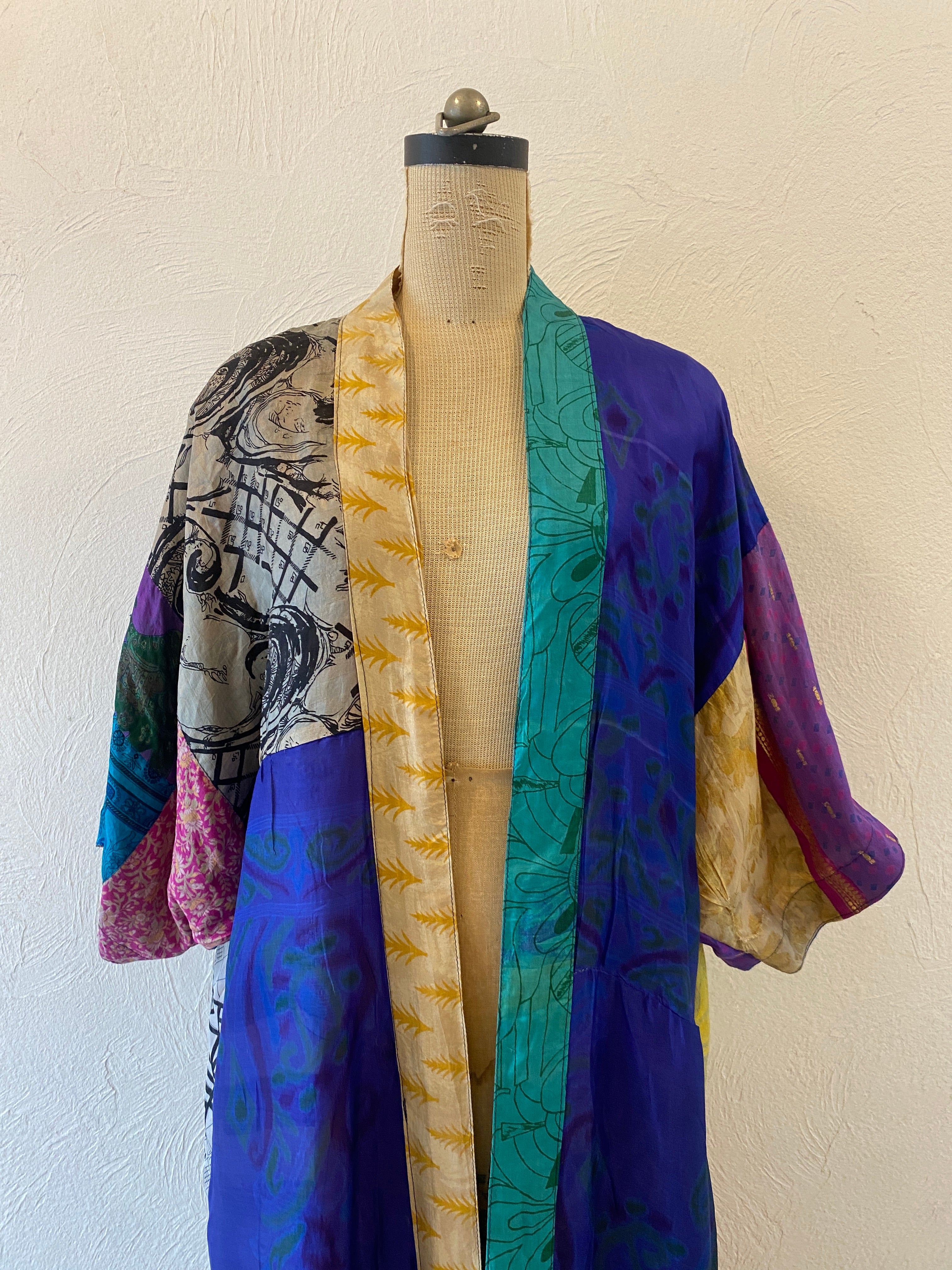 double face silk gown