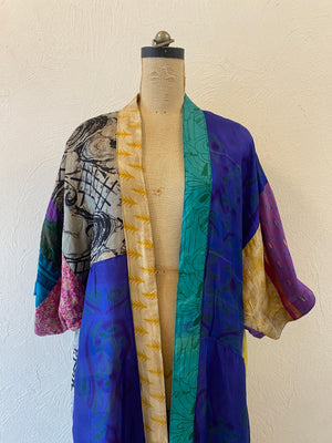 double face silk gown