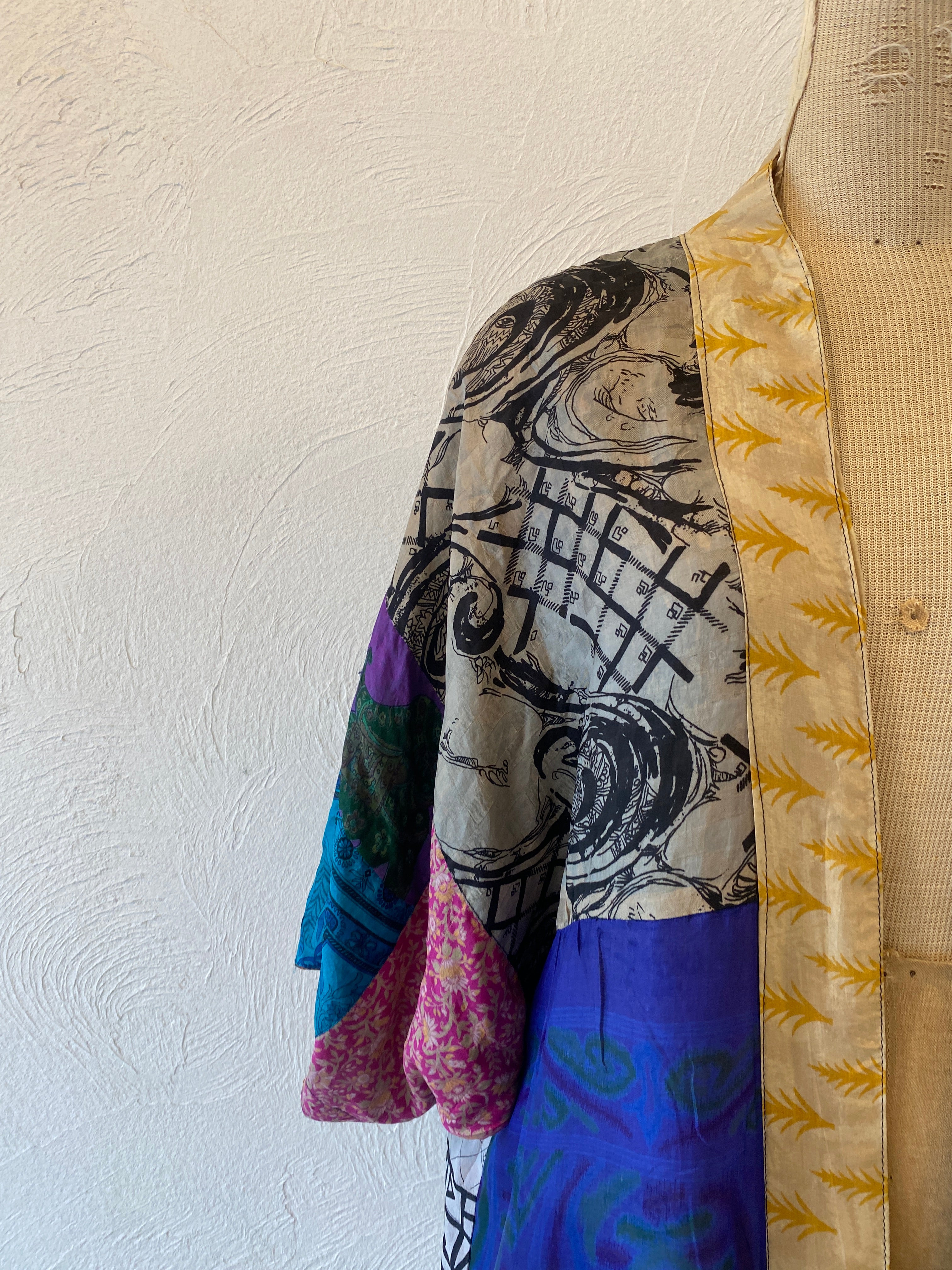 double face silk gown