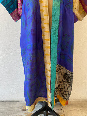 double face silk gown