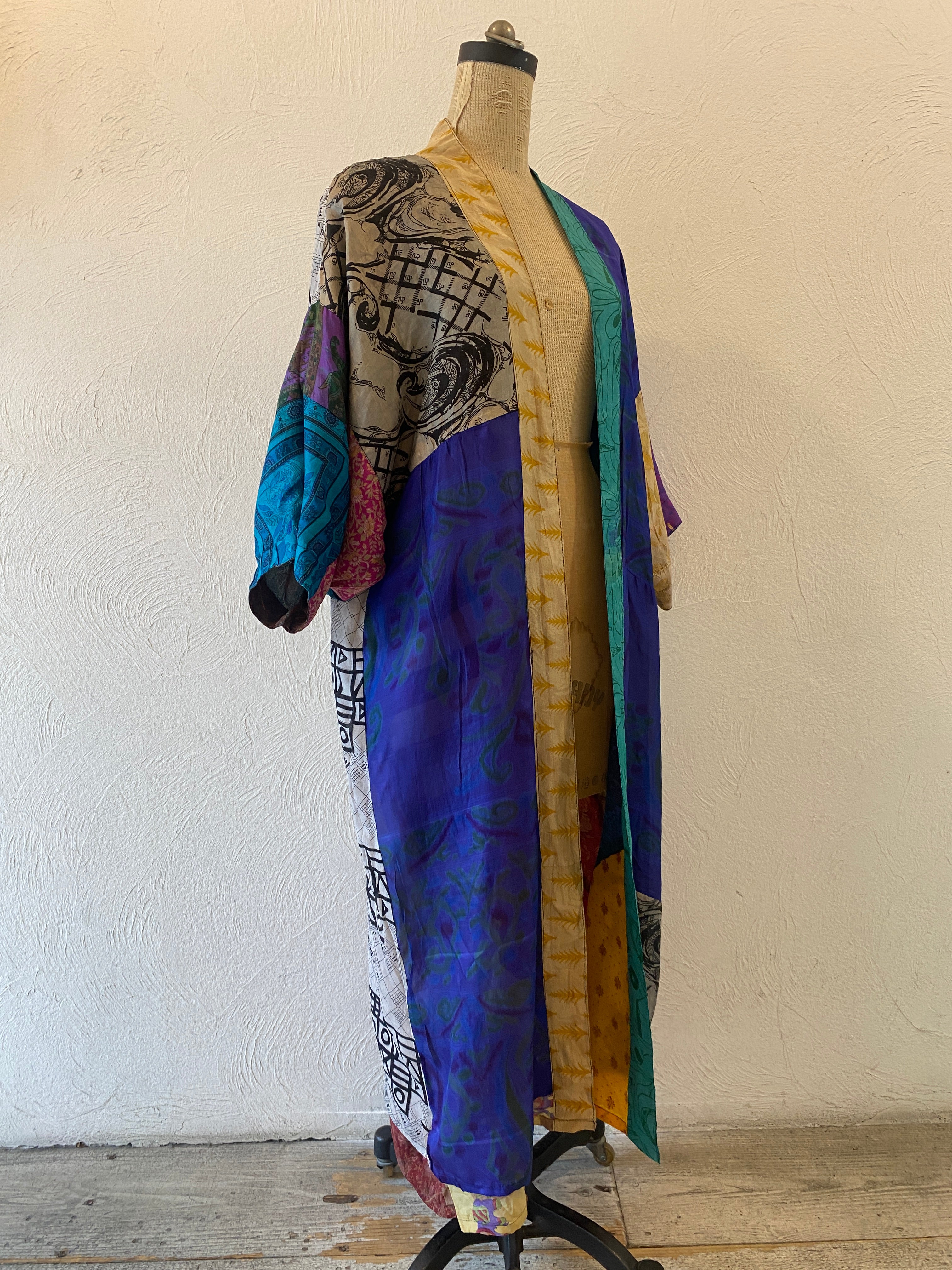 double face silk gown