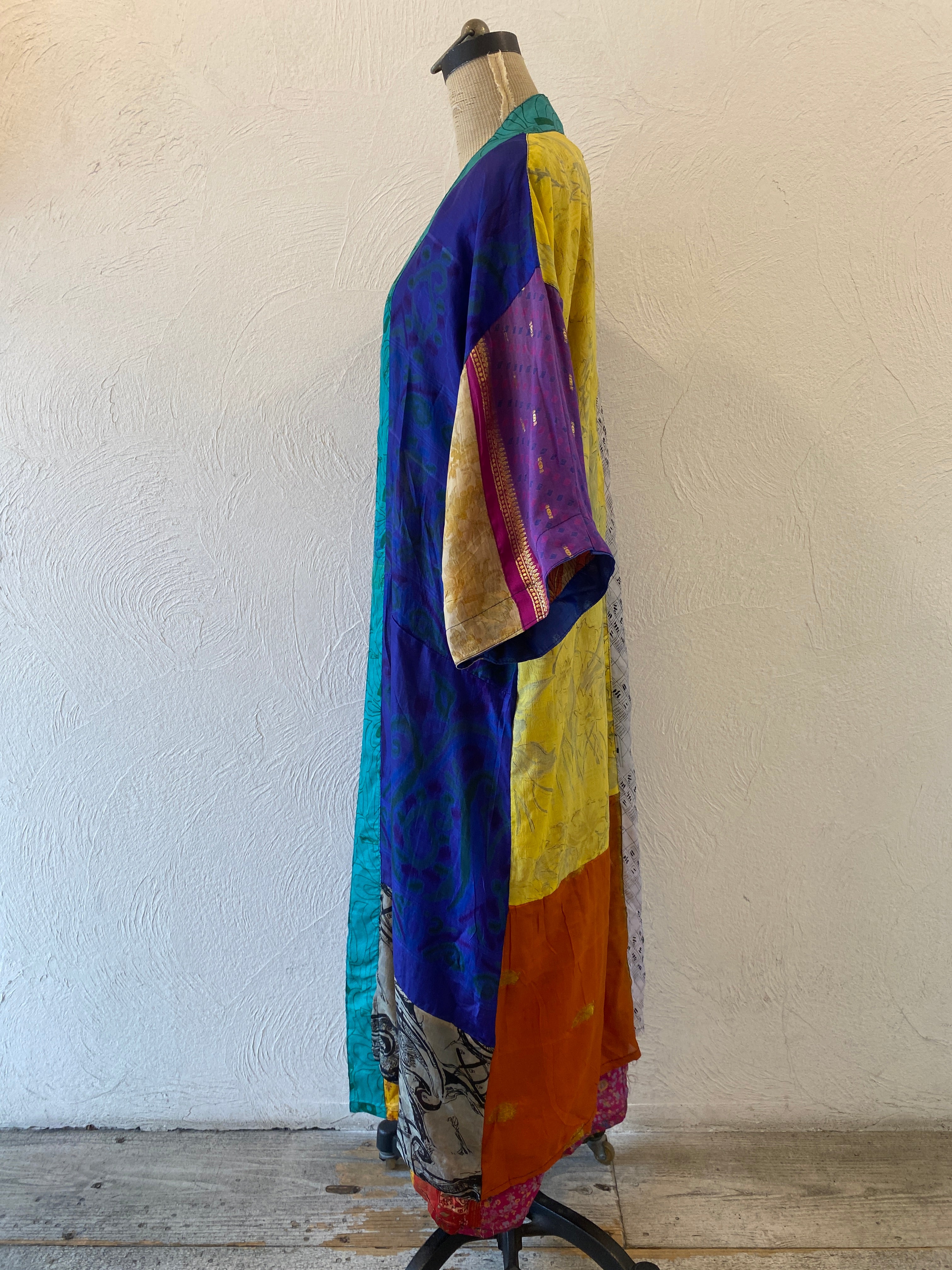 double face silk gown