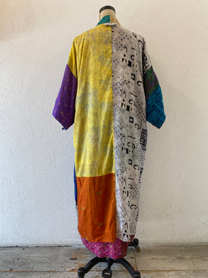 double face silk gown