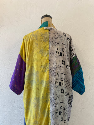 double face silk gown