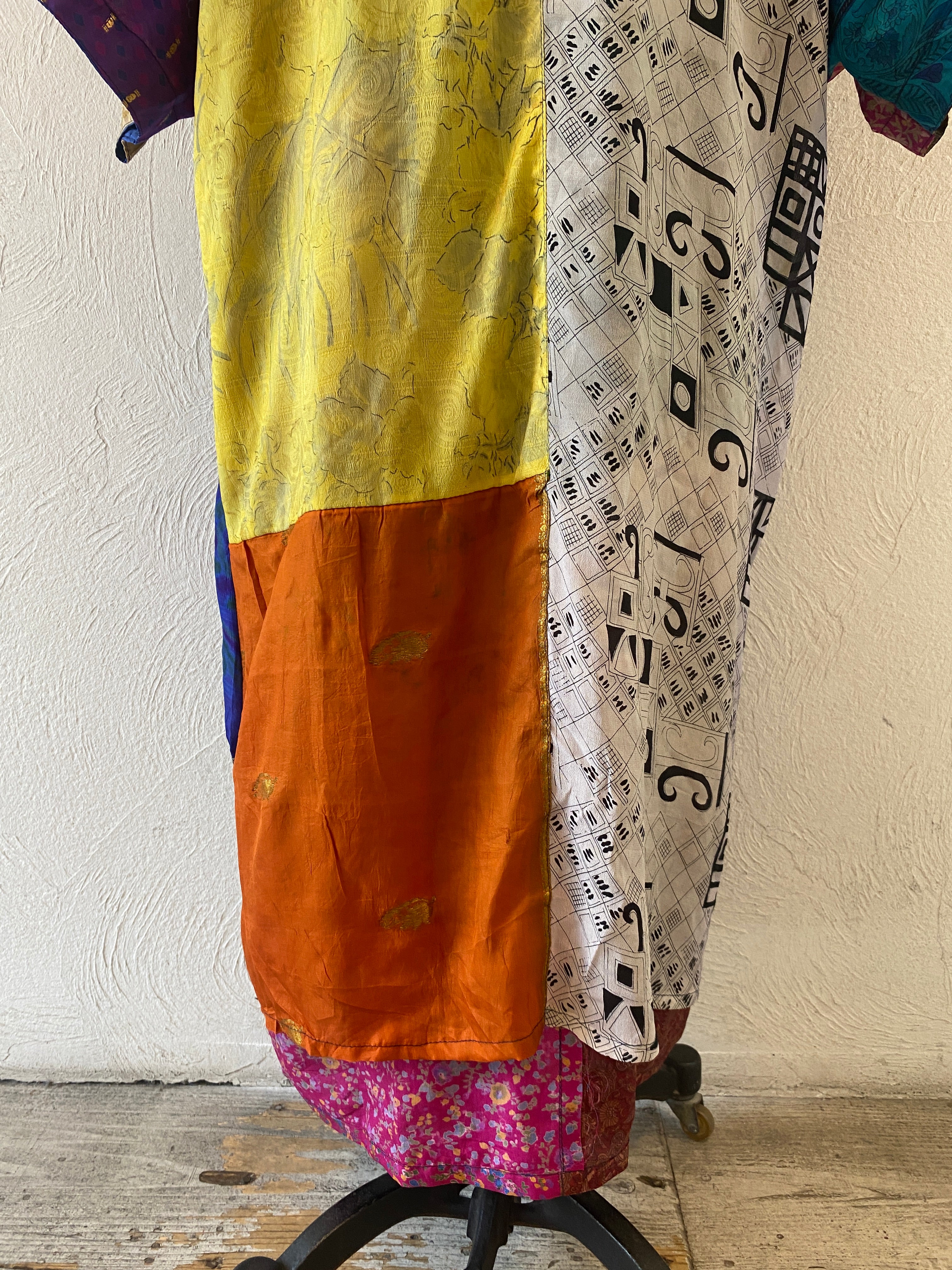 double face silk gown