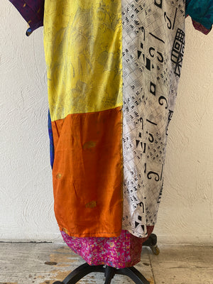 double face silk gown
