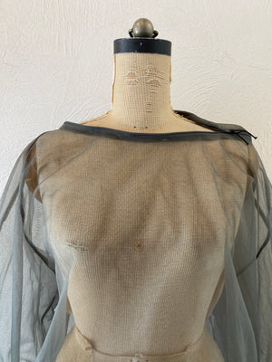 gray mesh hoodie