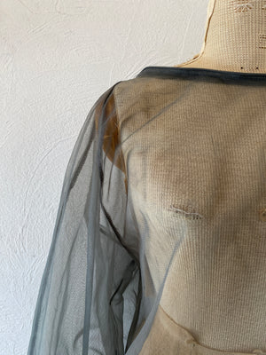 gray mesh hoodie