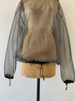 gray mesh hoodie