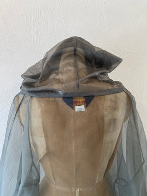 gray mesh hoodie