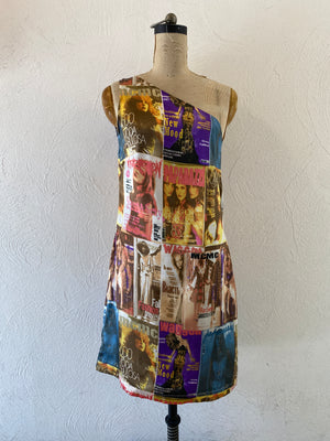 magazine one shoulder dress