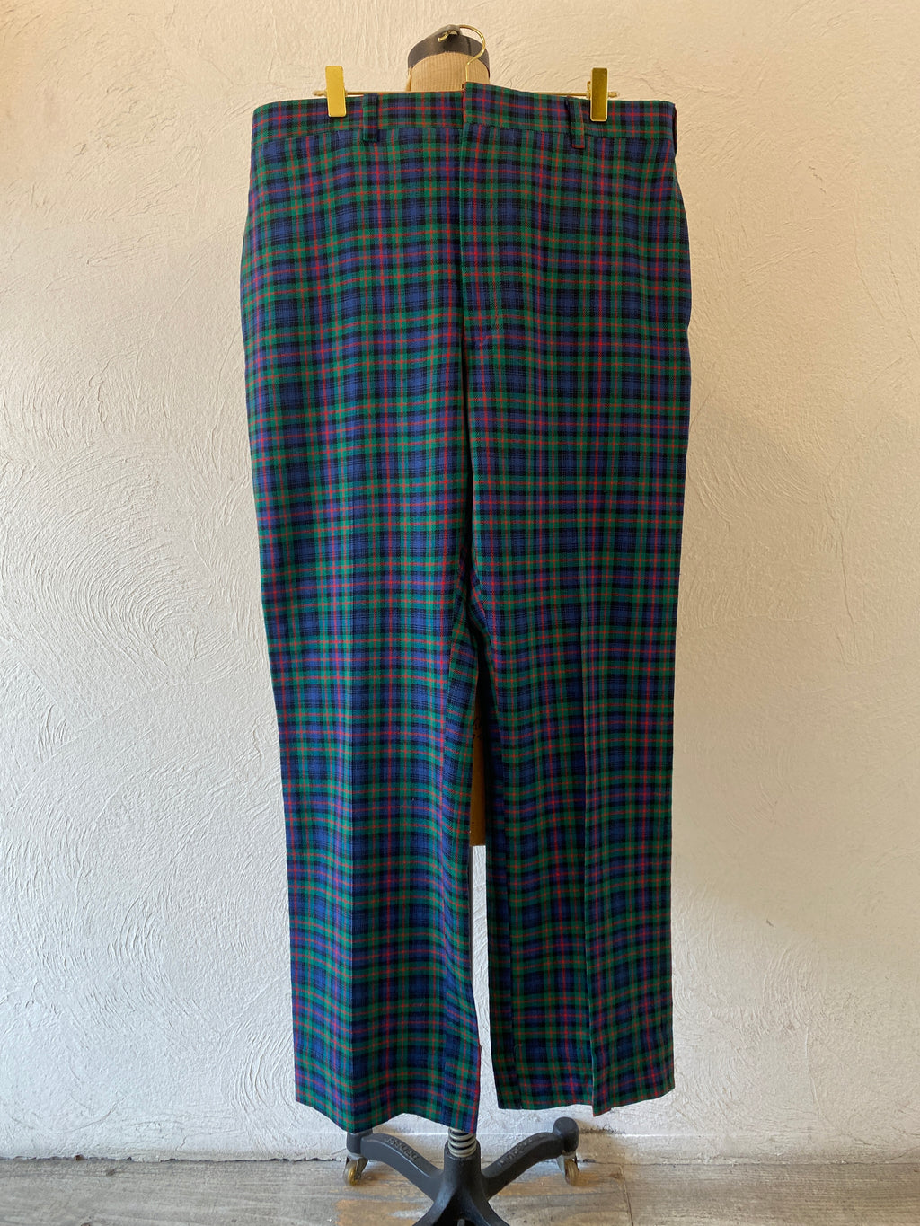wool check pants