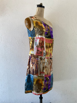 magazine one shoulder dress