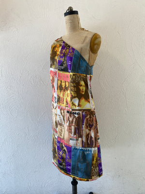 magazine one shoulder dress