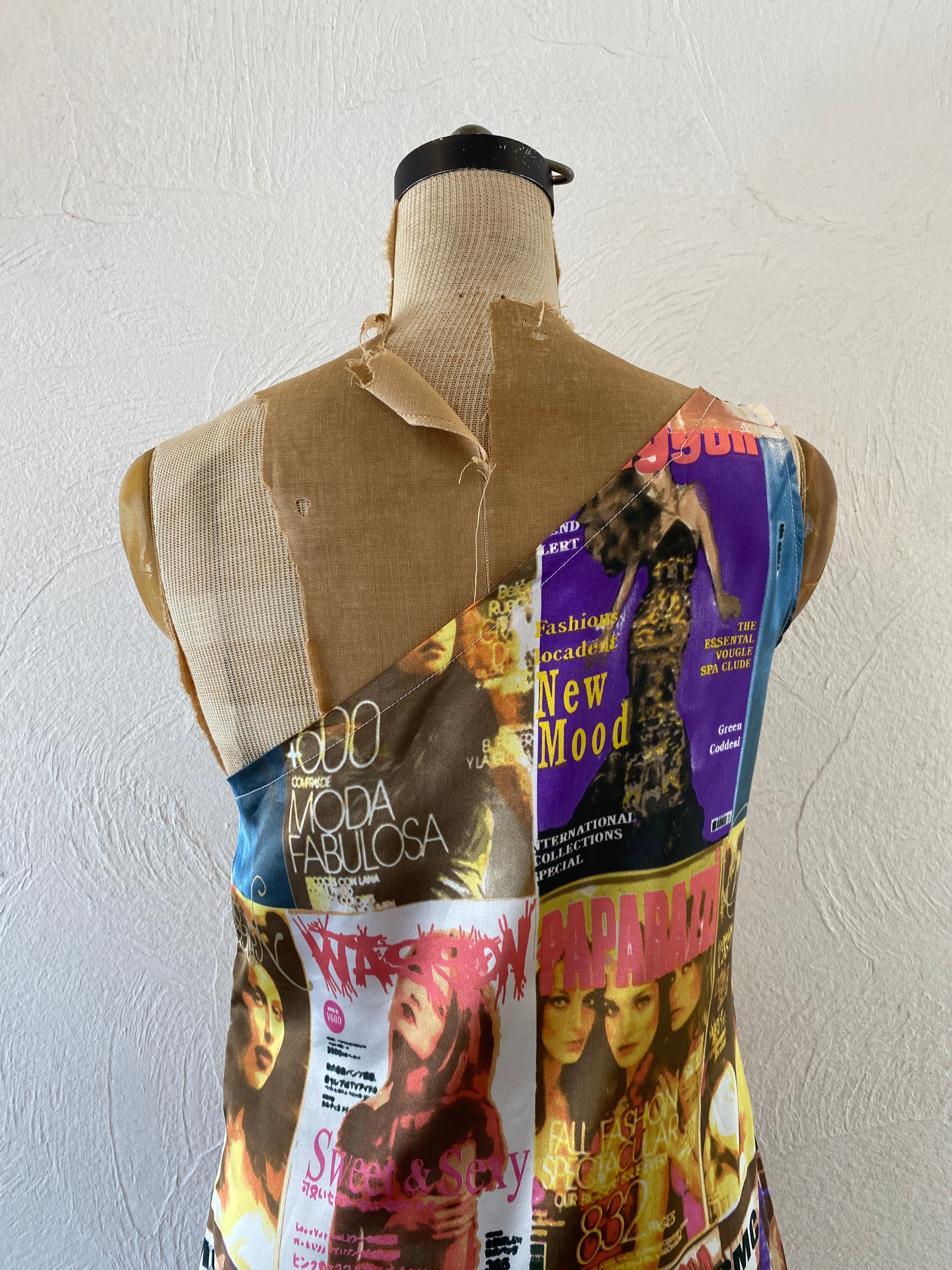 magazine one shoulder dress