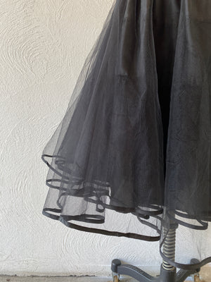 black tull skirt