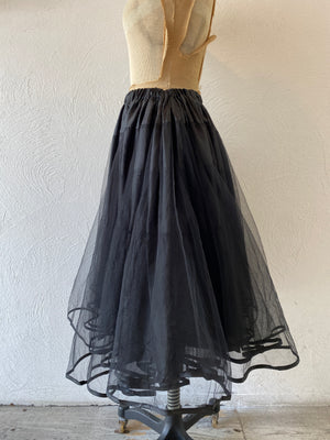 black tull skirt