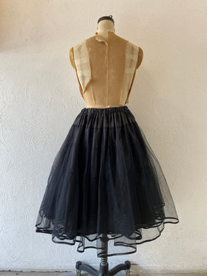 black tull skirt