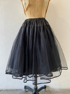 black tull skirt